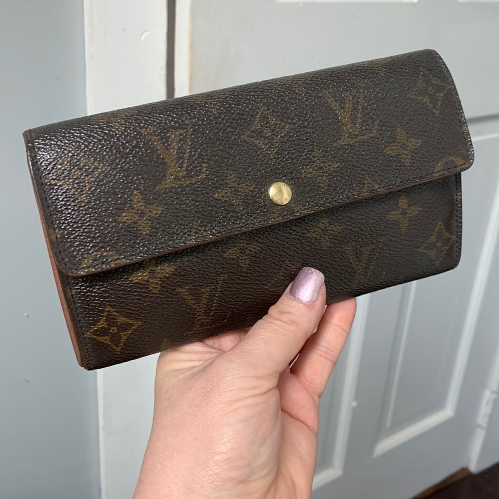1992 authentic Louis Vuitton monogram Sarah wallet long wallet Continental